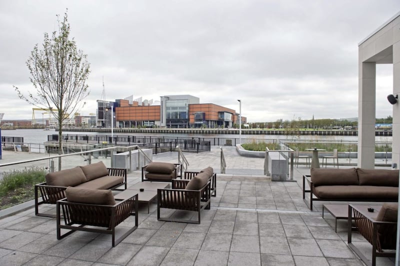 The AC Marriott Hotel at City Quays, Belfast. With its amazing views, it would have been fabulous to sit in its outside seating area with a gin cocktail during the summer we&rsquo;ve just had Picture by Mark Marlow 