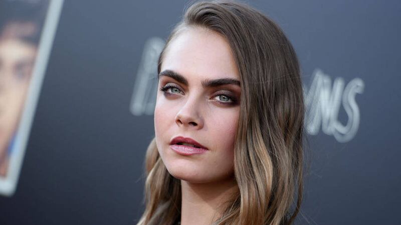 Model and actress Cara Delevingne, who stars in the movie Paper Towns 