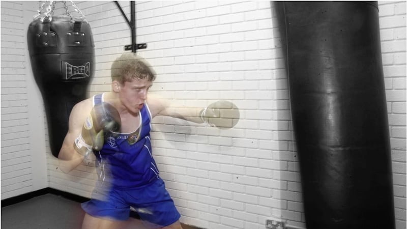 Errigal lightweight Dominic Bradley has been in training camp with Ulster High Performance coach John Conlan and the rest of the Commonwealth Youth Games team in Jordanstown during recent weeks. Picture by Hugh Russell 
