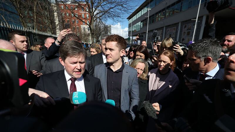 &nbsp;Paddy Jackson outside court after being acquitted. Picture by Niall Carson, PA&nbsp;