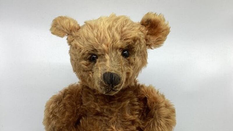 The bear has been named ‘Mr Cinnamon’ due to the rare colour of its fur (Hansons Auctioneers/PA)