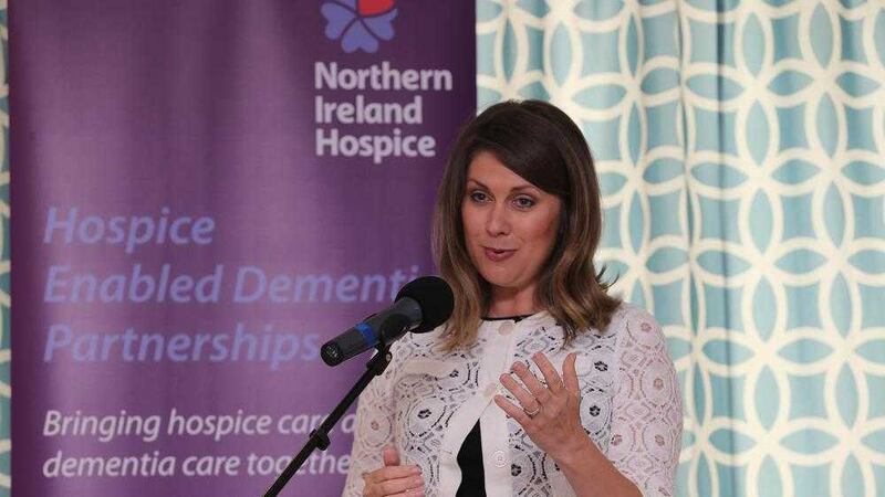 Broadcaster Sarah Travers pictured at the NI Hospice in Belfast for the launch of its dementia care programme. Picture by Hugh Russell 