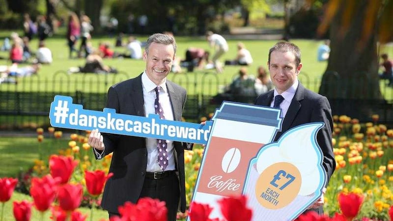 Tony Wilcox (Danske Bank) announces the bank&rsquo;s new cash reward account alongside John French from the Consumer Council 