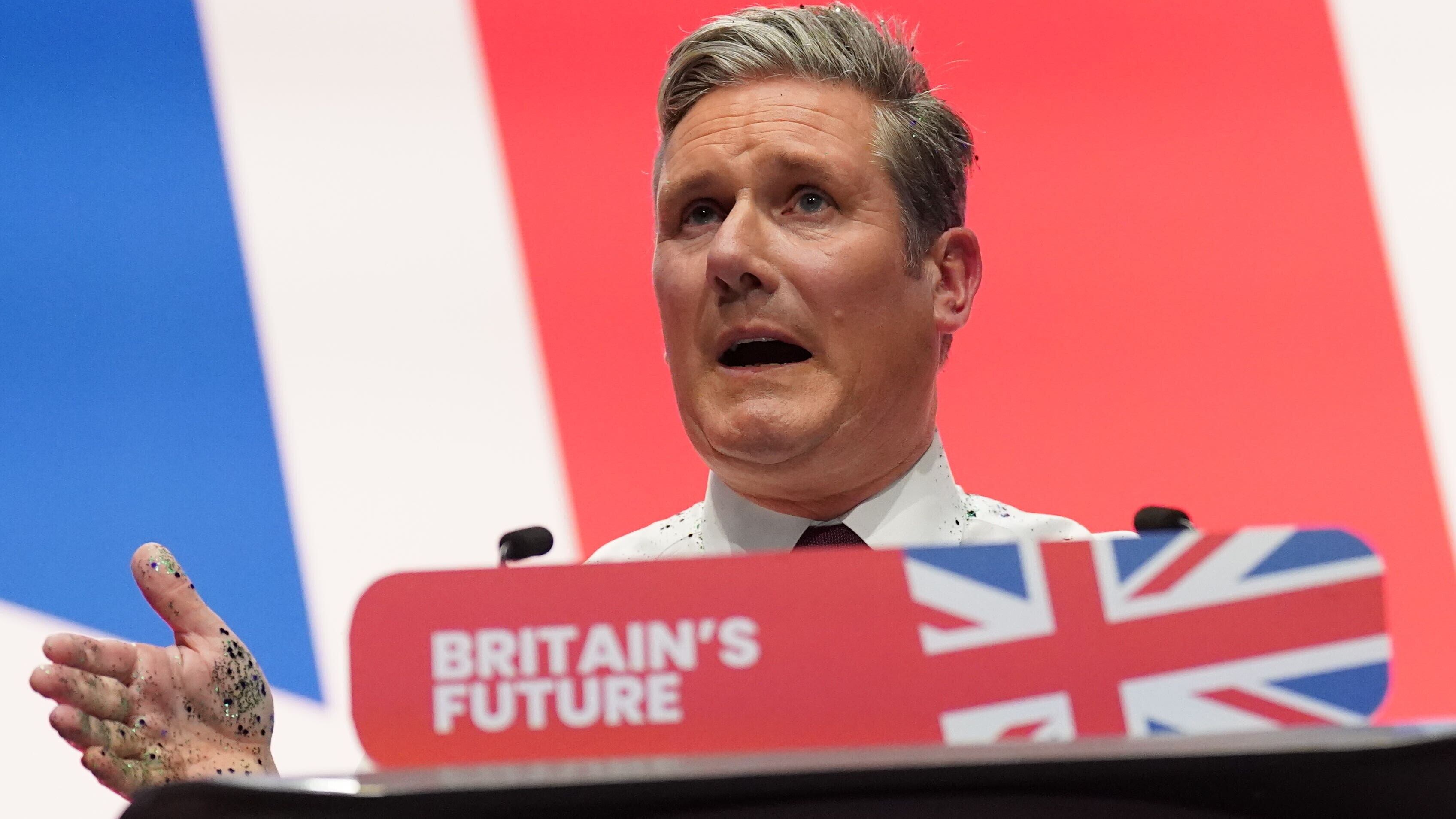 Labour leader Sir Keir Starmer making his keynote speech during the Labour Party Conference in Liverpool. Picture date: Tuesday October 10, 2023.