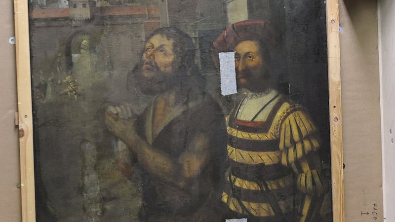 Conservators working with The Bowes Museum in County Durham made the find while examining a painting depicting the beheading of Saint John.