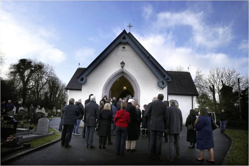 The requiem mass and celebration of the life of Seamus Mallon in St James of Jerusalem Church,Mullaghbrack Picture by Hugh Russell. 