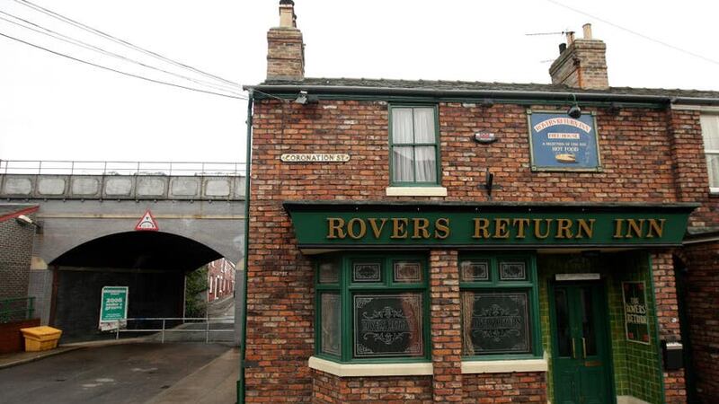 A general view of the Rovers Return Inn on the set of Coronation Street in Manchester. (Dave Thompson/PA)