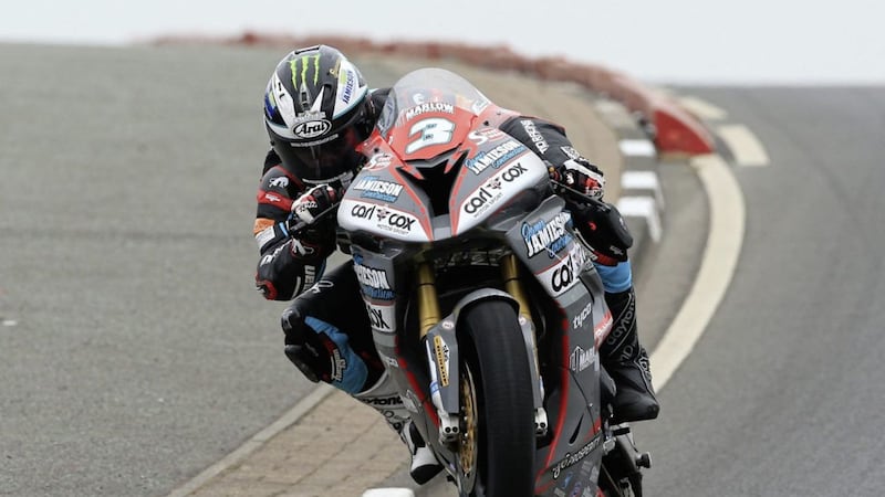 Michael Dunlop (TYCO BMW) during a practice session at the Vauxhall International North West 200 in Portrush on May 12 2018. Picture: David Maginnis/Pacemaker Press. 