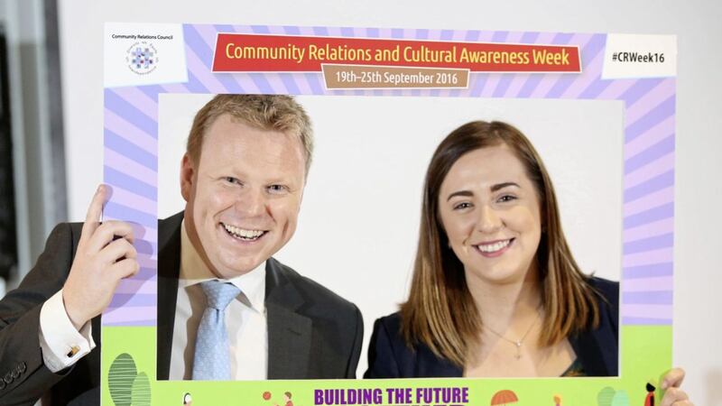 Junior ministers Megan Fearon and Alastair Ross last year launching Community Relations and Cultural Awareness Week 