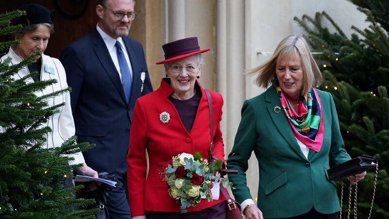 Queen Margrethe II of Denmark visits the Danish Church of St Katharine’s in Camden, for a celebration church service to honour her Golden Jubilee in 2022