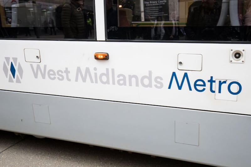 A West Midlands Metro tram 
