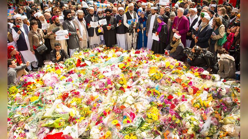 British imams and other religious leaders hold a vigil near to the scene of Saturday's terrorist attack at London Bridge. Picture&nbsp;by Dominic Lipinski/PA Wire