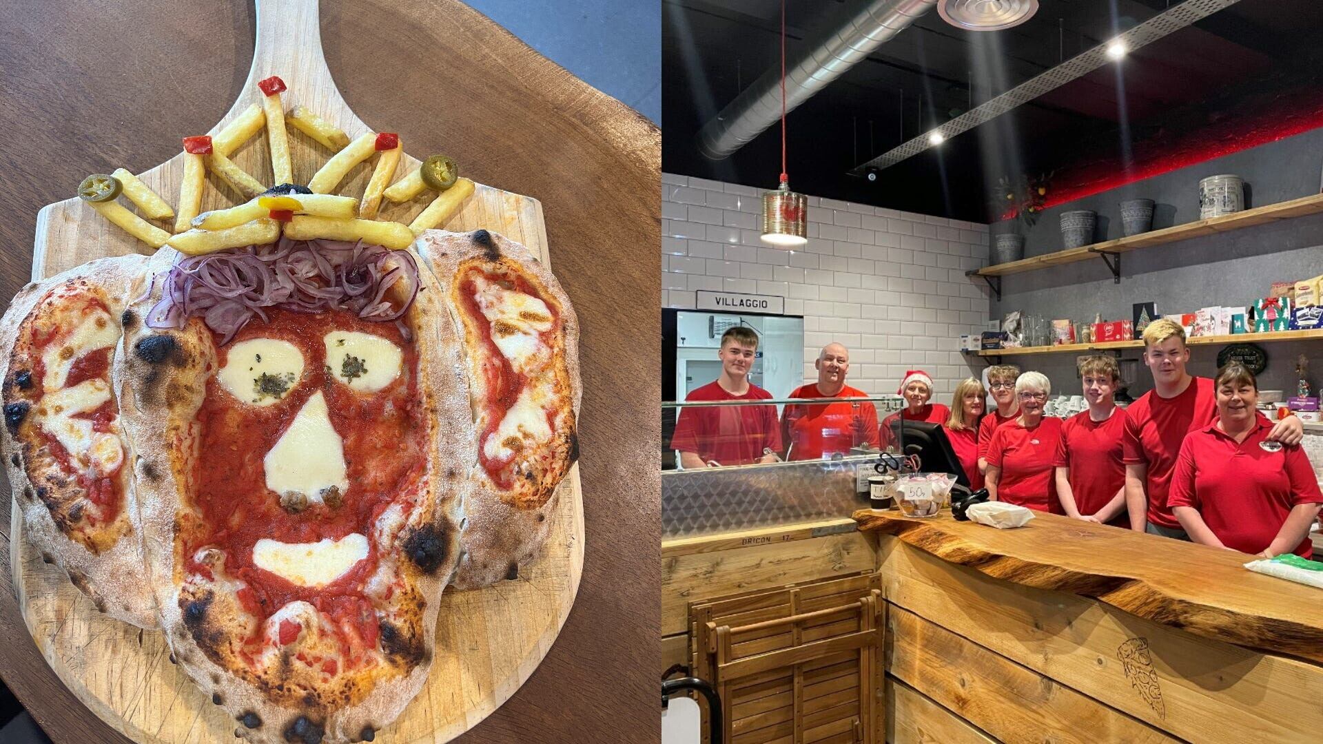 Creator Gerry Sweeney said the pizza is ‘silly’ but has brought a smile to many in the local community.