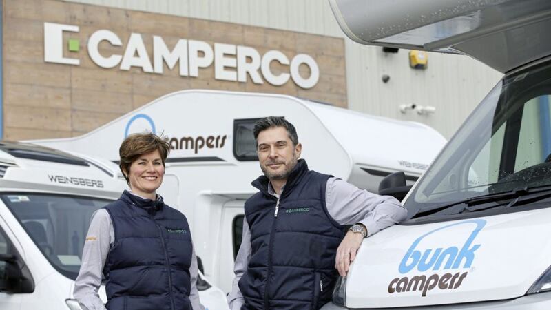 Louise Corken and Keith Charlton, founders of Camperco, which is now part of Apollo Tourism and Leisure Ltd 