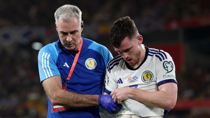 Liverpool defender Andy Robertson is set for a long spell out due to shoulder surgery (Isabel Infantes/PA)
