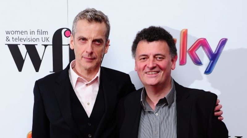 Peter Capaldi with Steven Moffat