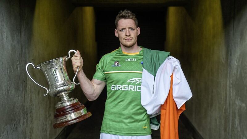 Conor McManus, Ireland vice-captain and Monaghan footballer during the Ireland International Rules Series team announcement at Croke Park in Dublin