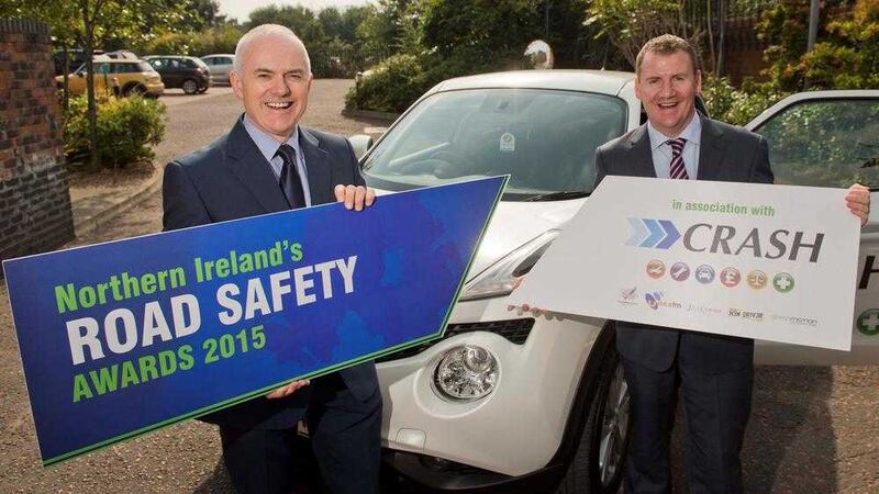 U105&#39;s Frank Mitchell, pictured with Tony McKeown from Crash Services, helped launch the inaugural Northern Ireland Road Safety Awards, which will recognise those who have contributed to helping reduce the number of injuries and deaths on our roads. Nominations close on Friday, and the awards ceremony will take place at Cultra Manor on Friday November 27 as part of Road Safety Week. 