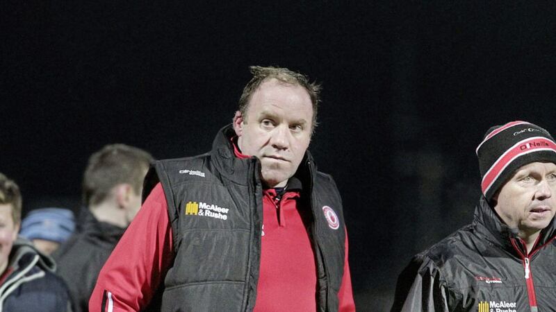 Peter Canavan, pictured with Feargal Logan, during their U21 managerial days with Tyrone Picture Margaret McLaughlin. 