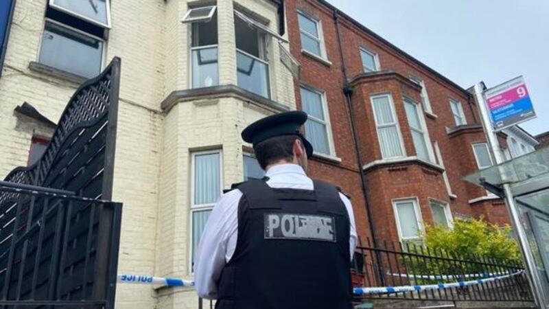 Police are investigating a suspected arson attack at flats on the Lisburn Road.&nbsp;Photo by Mal McCann