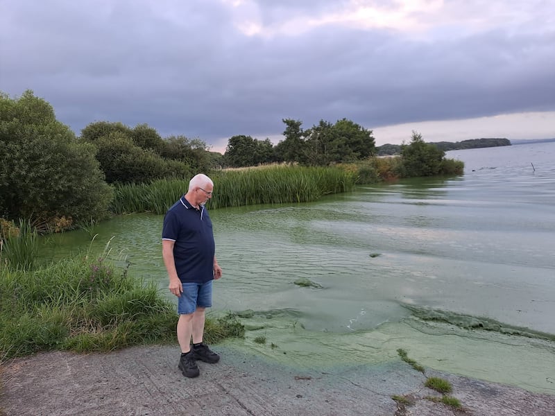 Councillor Henry Cushinan near Cranfield on the north shore of Lough Neagh 