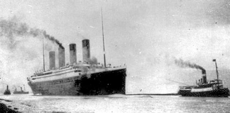 The Titanic, which was built in Belfast, leaving Southampton in April 1912. Picture from Associated Press 