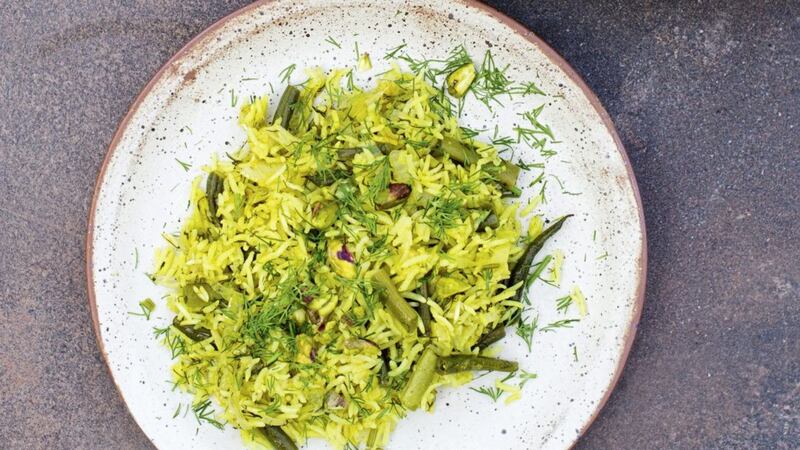 Dill, lemon and green bean pilaf from Herb by Mark Diacono 