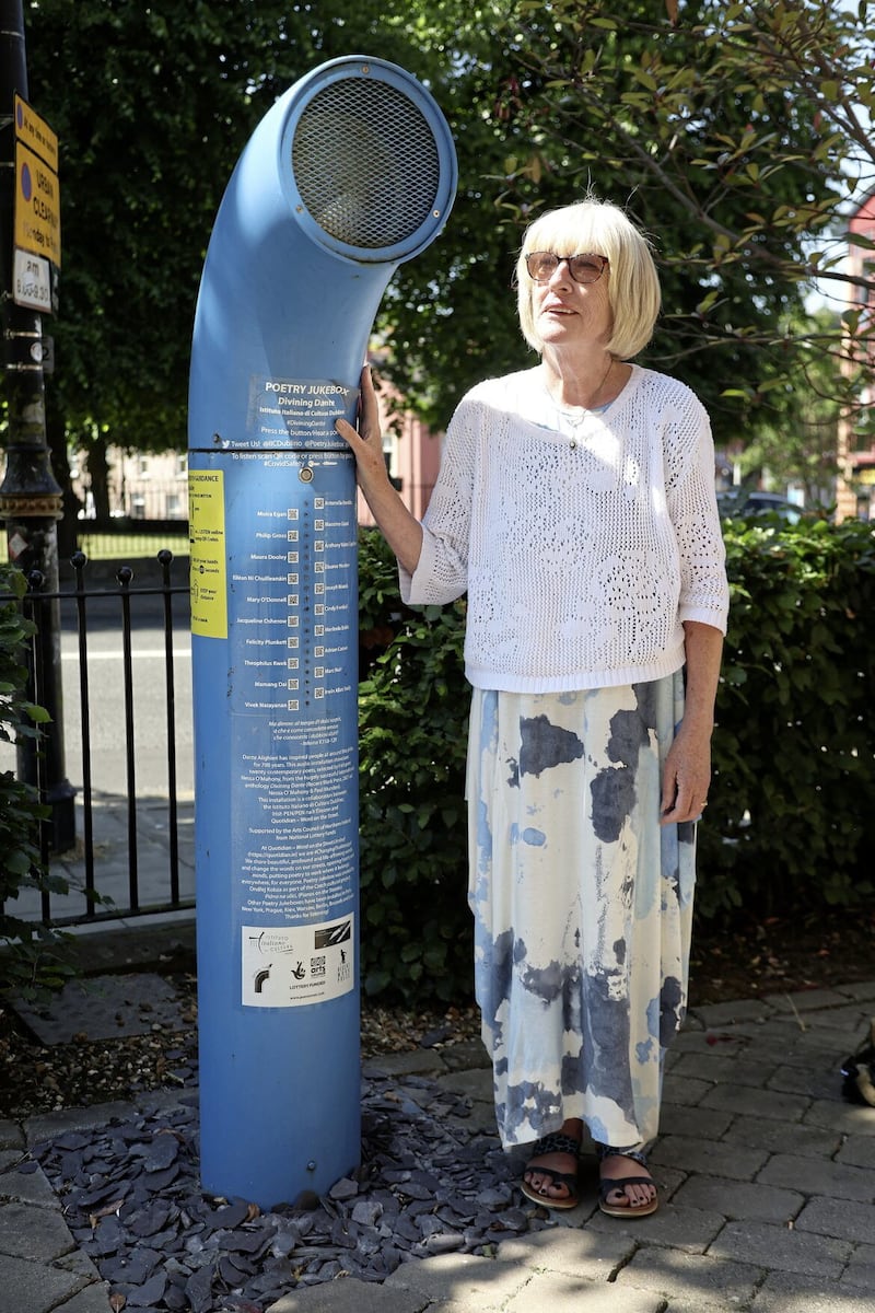 Poet Moyra Donaldson will appear in augmented reality form for the Belfast International Arts Festival. Picture by Mal McCann 