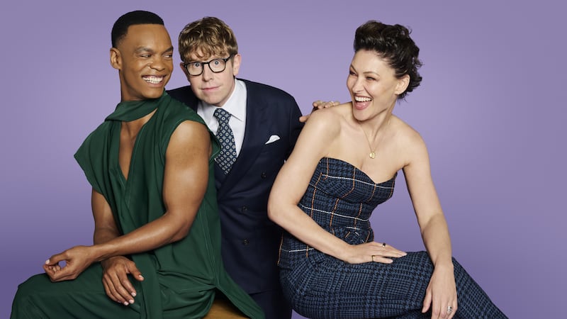 Johannes Radebe, Josh Widdicombe and Emma Willis, who said she ‘can’t wait’ to present Strictly with her co-hosts