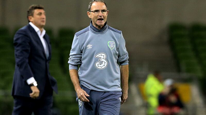<span style="font-family: Verdana, Arial, Helvetica, sans-serif; font-size: 13.3333px;">Martin O'Neill during the Republic of Ireland's Group D qualification match against Georgia at the Aviva Stadium</span>