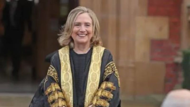 &nbsp;The former US secretary of state Hillary Clinton is installed as the chancellor of Queen's University during a ceremony today.&nbsp;Picture by&nbsp;Brian Lawless