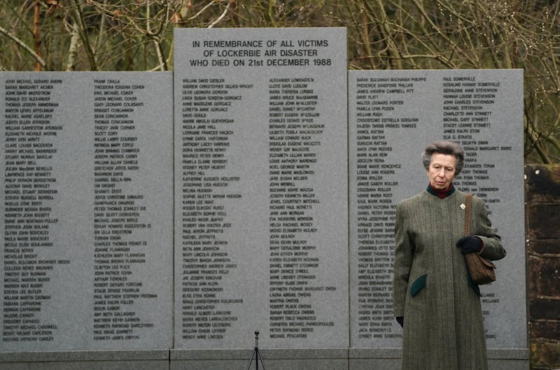 The Princess Royal at the Lockerbie Air Disaster Memorial
