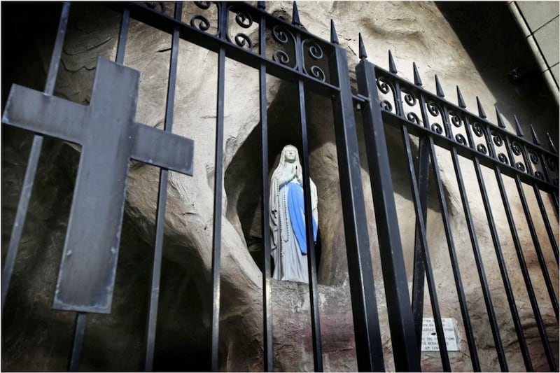 The grotto dedicated to Our Lady of Lourdes at St Mary&#39;s Church in Chapel Lane. Picture by Hugh Russell 