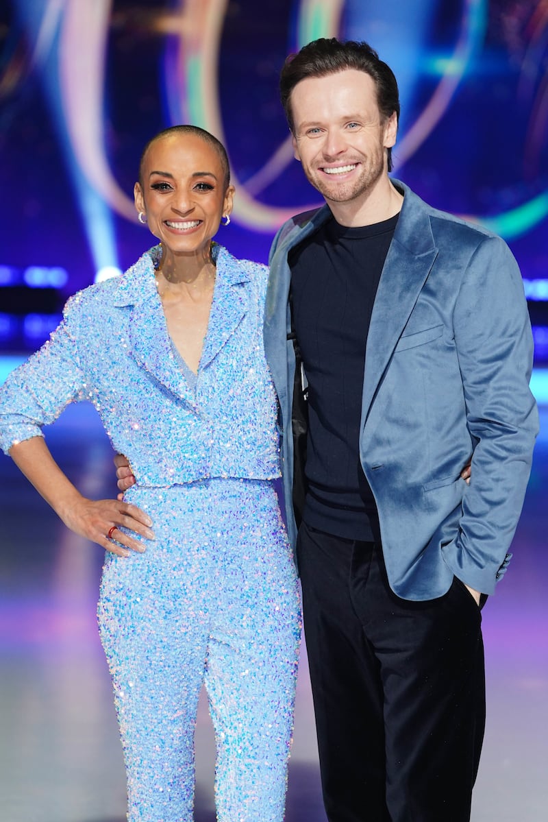 Adele Roberts with her Dancing On Ice partner Mark Hanretty.