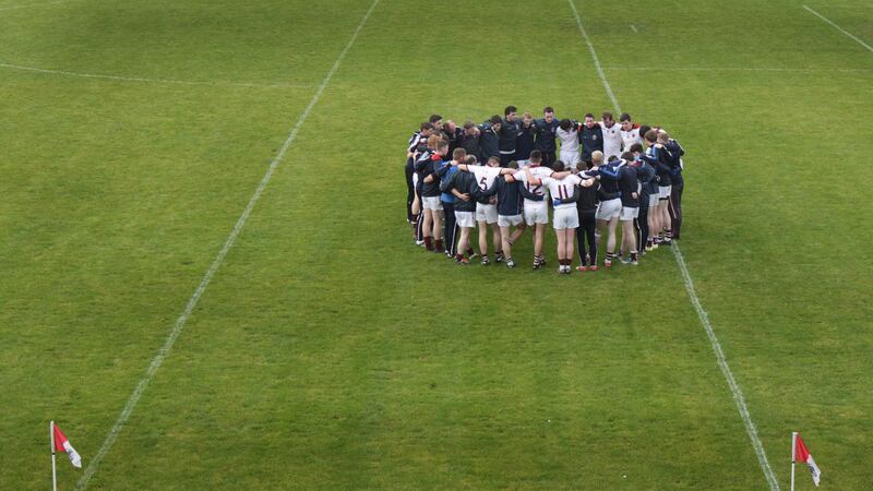 The Slaughtneil side before taking on Derrygonnelly in the Ulster club championship last month &nbsp;
