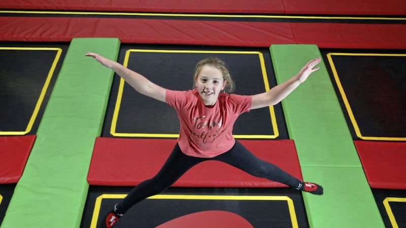 Jumping for joy at the news of the opening of Air-tastic Craigavon is Felicity Ingrey 