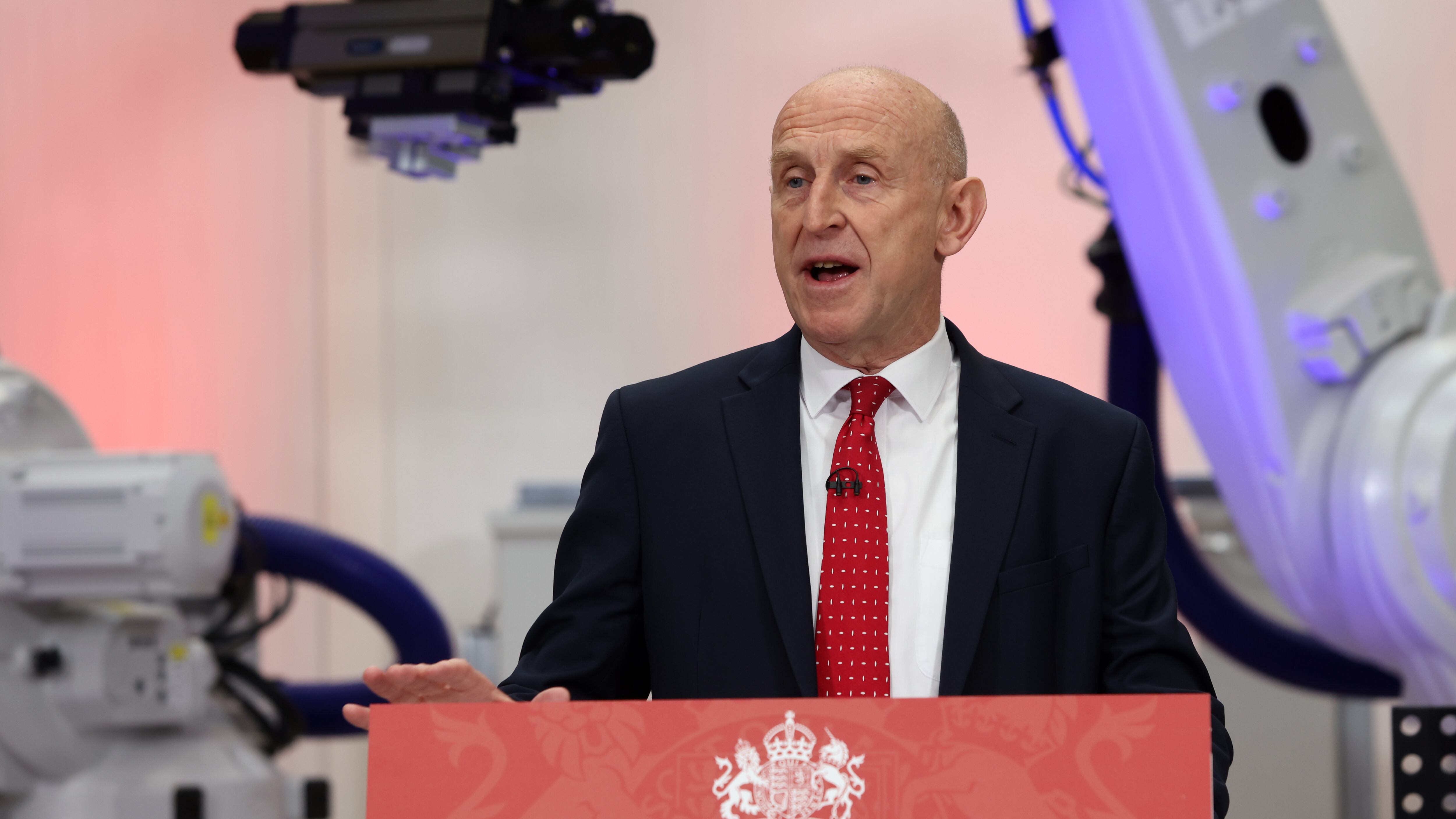 Chancellor of the Exchequer John Healey delivers a speech on economic growth at at the Manufacturing Technology Centre in Coventry, as he unveils a �150 million fund for fast-growing northern firms. Picture date: Monday September 7, 2026.