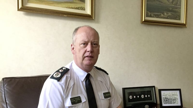 <span style="font-family: Arial, sans-serif; ">PSNI Chief Constable George Hamilton will step down from his post in June</span>