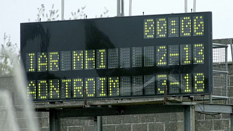 What if the GAA removed the clock in the final minutes of games and set a score target? Picture by Seamus Loughran 