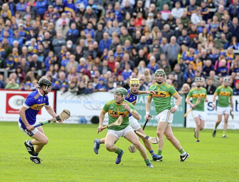 Paul Shiels in control during the Antrim Senior Hurling Final at Corrigan Park Picture by Mal McCann. 