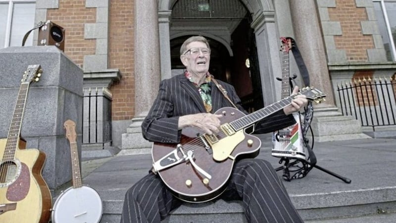 Mickey Doran, pictured in 2019 at the Town Hall in Newry where he performed many times with the Hilton Showband. Picture by Hugh Russell 