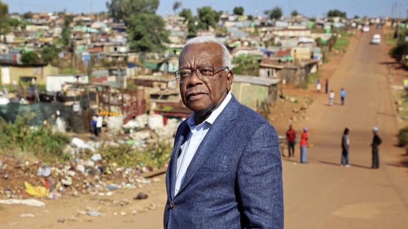 Journalist and broadcaster Sir Trevor McDonald in South Africa 