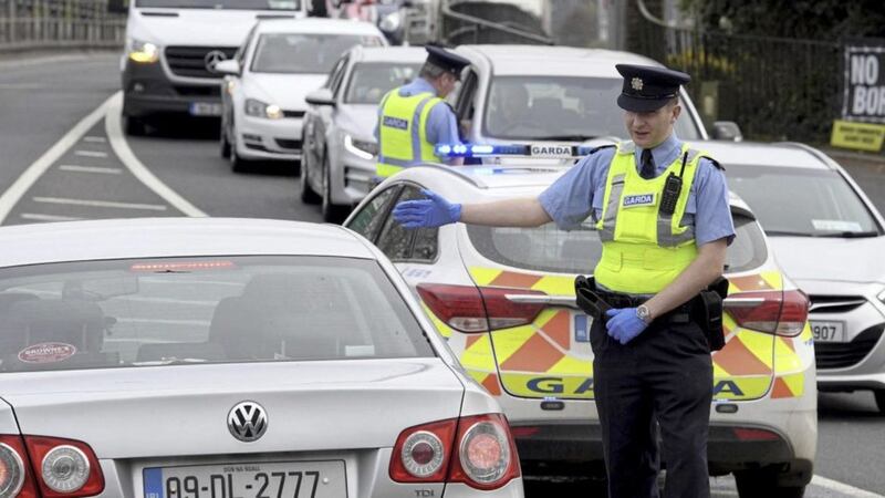 Garda border checkpoints, including on the main Strabane to Letterkenny road, managed to curb travel in some areas but there was evidence that people were still deliberately ignoring guidelines. Picture by Alan Lewis 