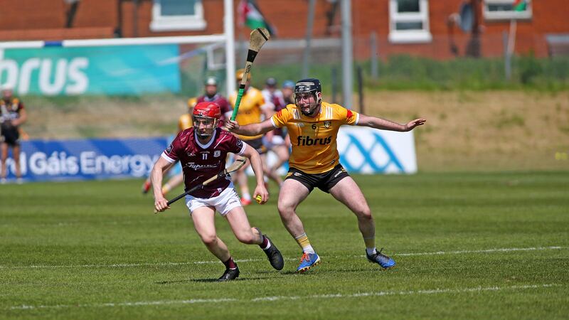 After strong first half display 14-man Antrim see Galway pull away in Leinster SHC encounter