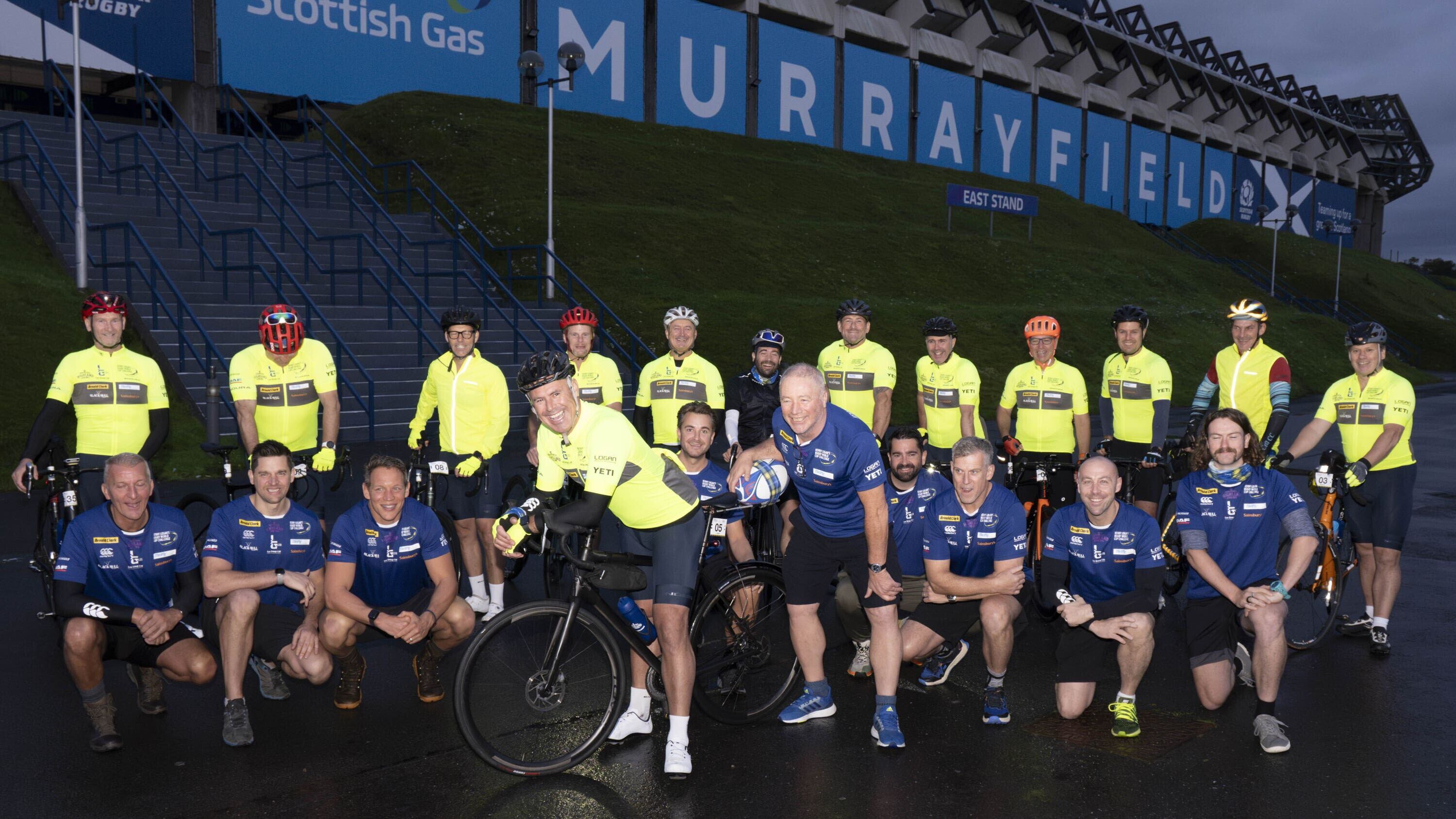 Starting in Edinburgh, the walk and cycle will see the team travel around 100 miles a day (Mark F Gibson/PA)