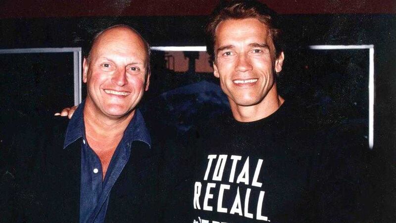 Frans Afman and Arnold Schwarzenegger 