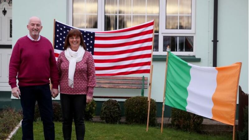 &nbsp;Fourth cousin of President-elect Joe Biden, John Owen Finegan and his wife Daire at their home in Newry ahead of the inauguration of Joe Biden as the 46th President of the United States.