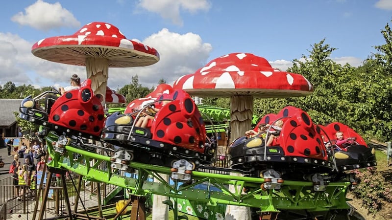 The Ladybird Loop spinning coaster at Tayto Park 