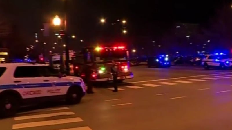 Emergency services surround Chicago's Mercy Hospital after a fatal gun attack<br />&nbsp;