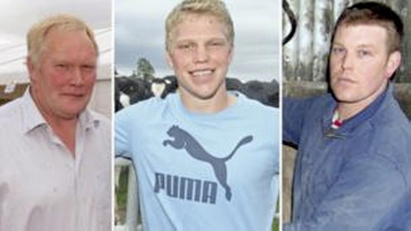 Noel, Nevin and Graham Spence did in an slurry accident on the family&#39;s Co Down farm in September 2012 